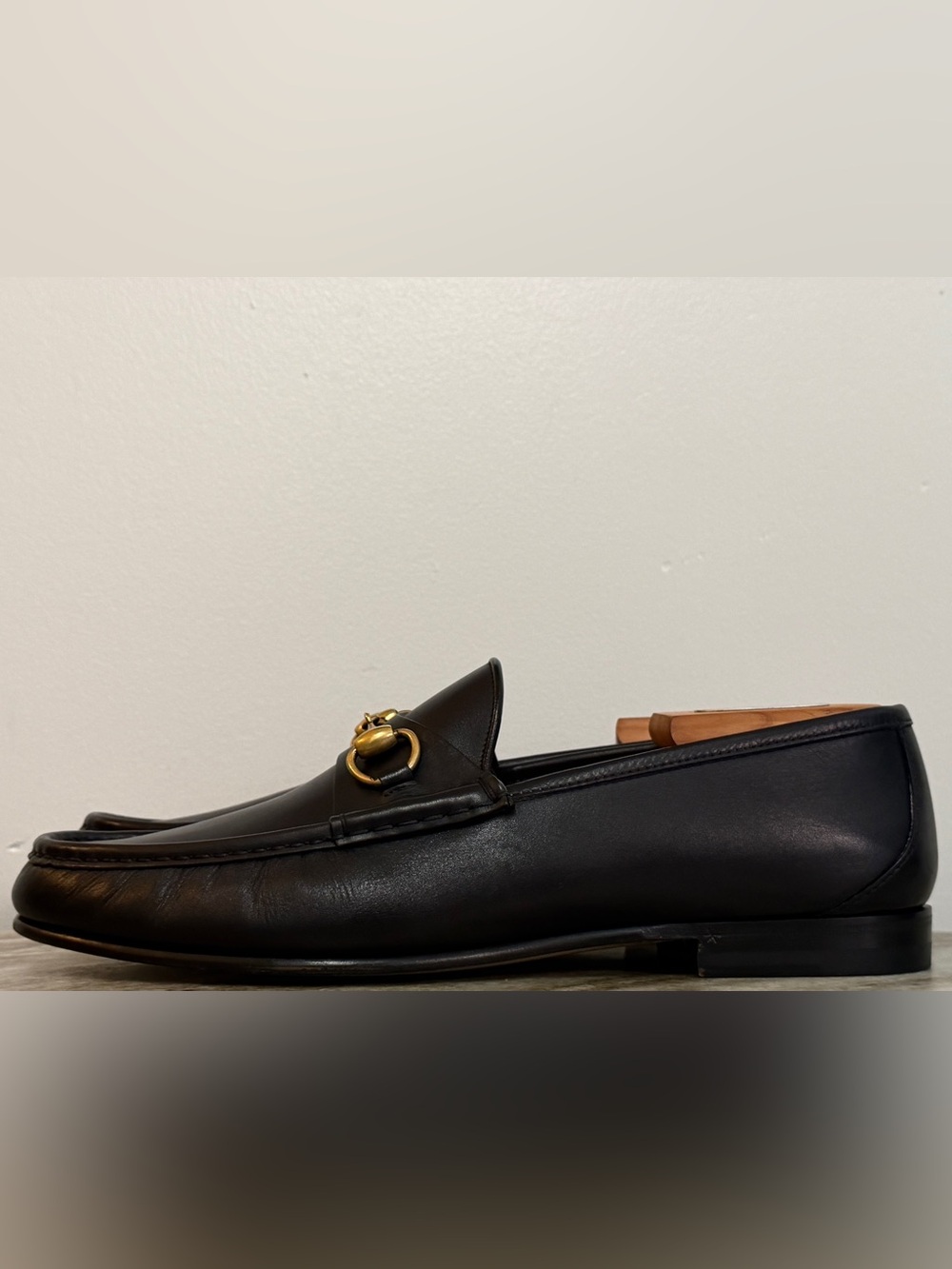 GUCCI 1953 Horsebit Leather Loafer Black Leather 9.5/10 US $1000 Brixton Jordaan - Picture 3 of 9